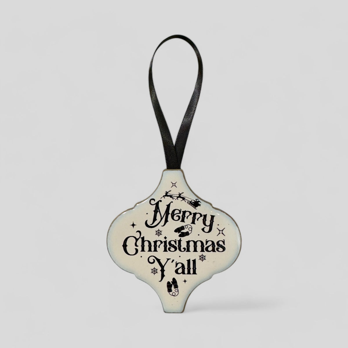 Arabesque Christmas Ornament - Merry Christmas Y'all