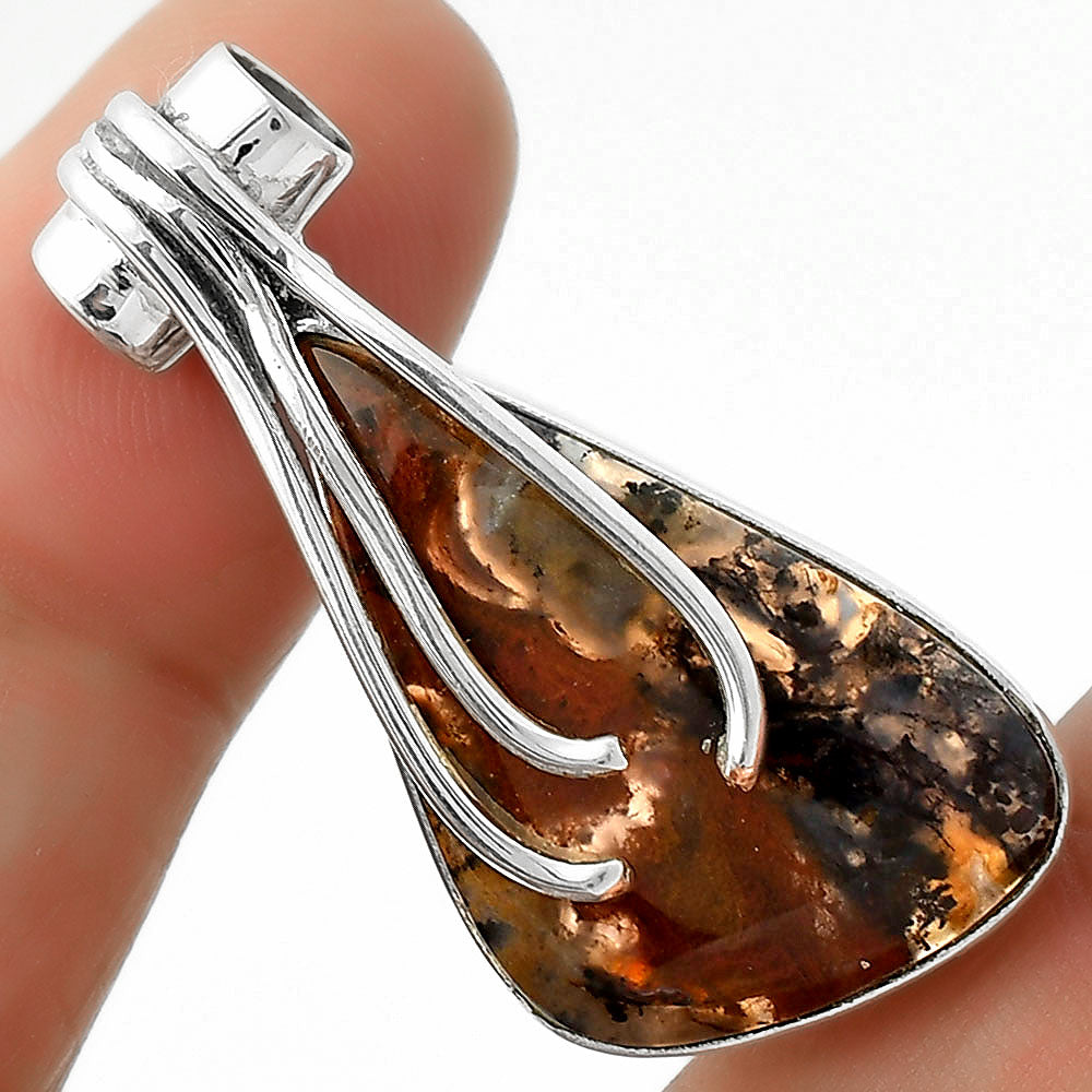 Natural Texas Moss Agate Pendant P-1675 SDP109590