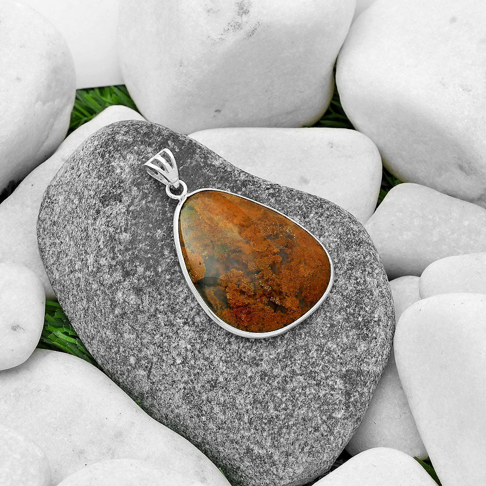 Natural Texas Moss Agate Pendant P-1001 SDP118983