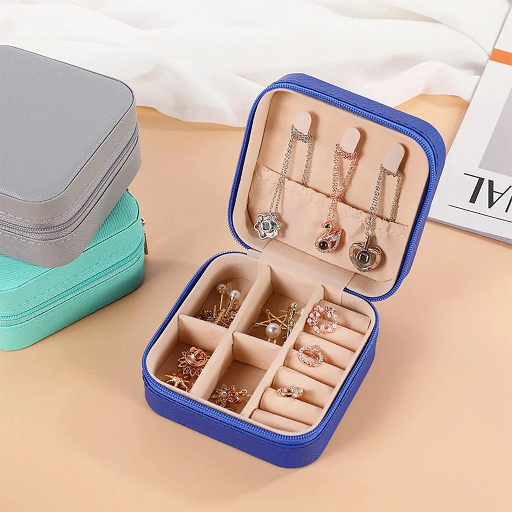 Portable Mini Jewelry Storage Box Travel Organizer Jewelry Case