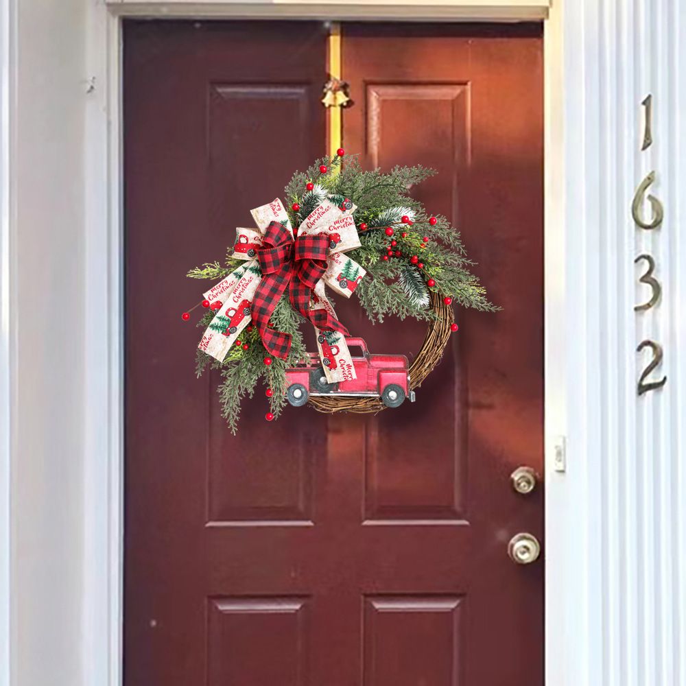 Christmas Wreaths Decorations,Christmas Wreaths for Front Door, Christmas Train, Christmas Home D√©cor