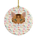 Cheetoh Cat Christmas Ceramic Ornament