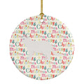 Poodle Cat #2 Cat Christmas Ceramic Ornament