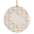 Texas Quail Christmas Ceramic Ornament