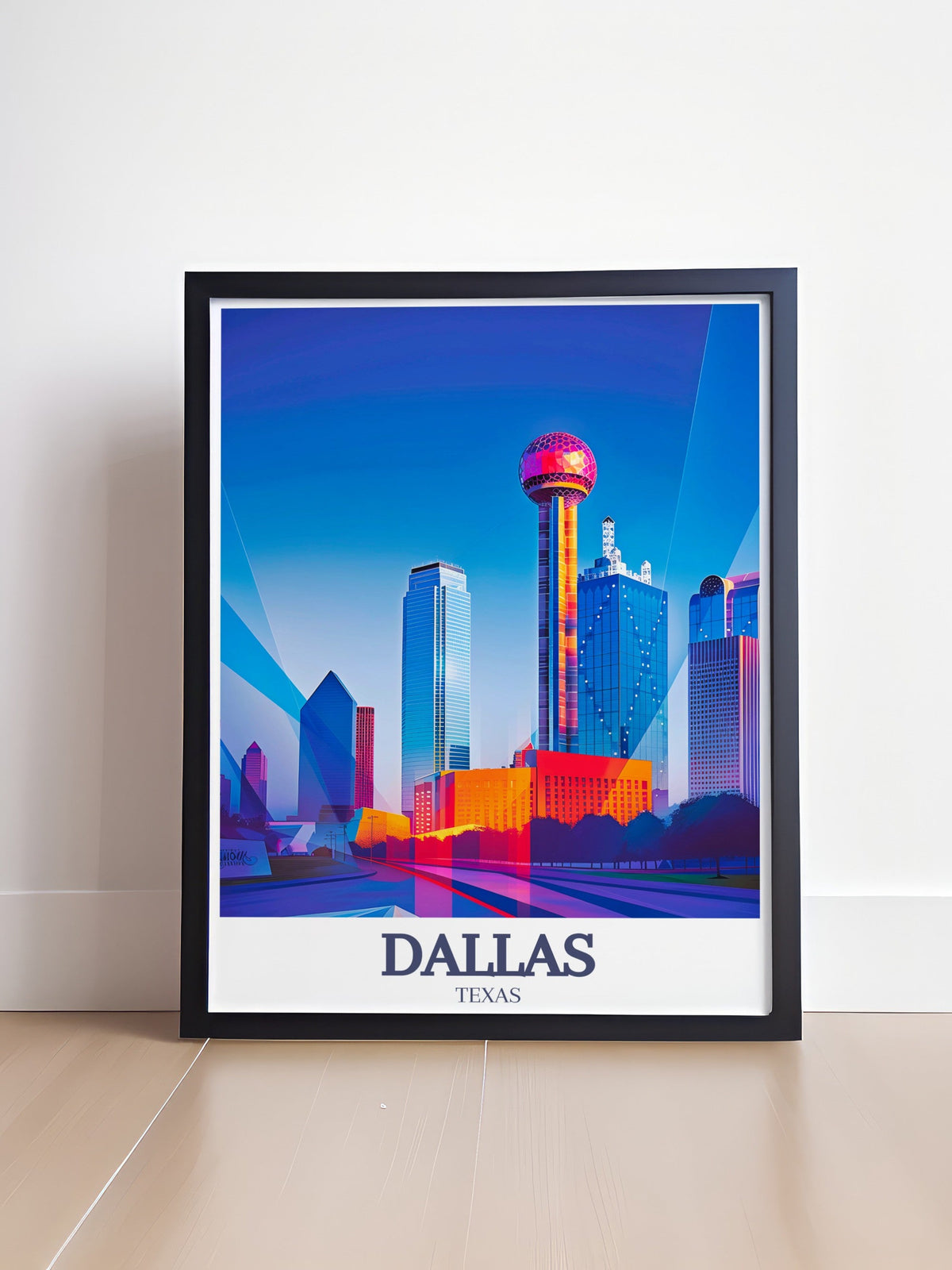 Dallas Poster Print - Sixth Floor Museum Art - Reunion Tower Wall Art - Dallas Art Print - Dallas Travel Print - Texas Artwork