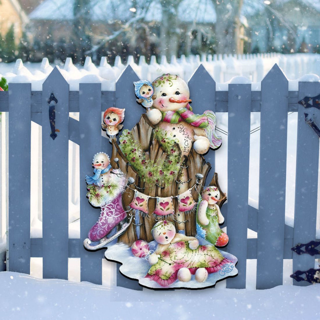 Christmas Time Christmas Door Decor by Jamie Mills-Price - Christmas Santa Snowman Decor - 8457502H