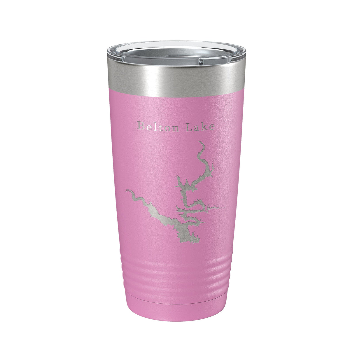 Belton Lake Map Tumbler Travel Mug Insulated Laser Engraved Coffee Cup Texas 20 oz
