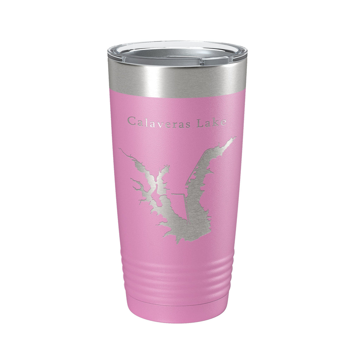Calaveras Lake Map Tumbler Travel Mug Insulated Laser Engraved Coffee Cup Texas 20 oz