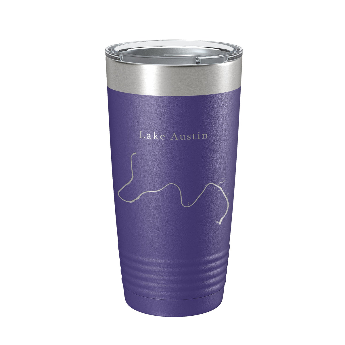 Lake Austin Map Tumbler Travel Mug Insulated Laser Engraved Coffee Cup Texas 20 oz
