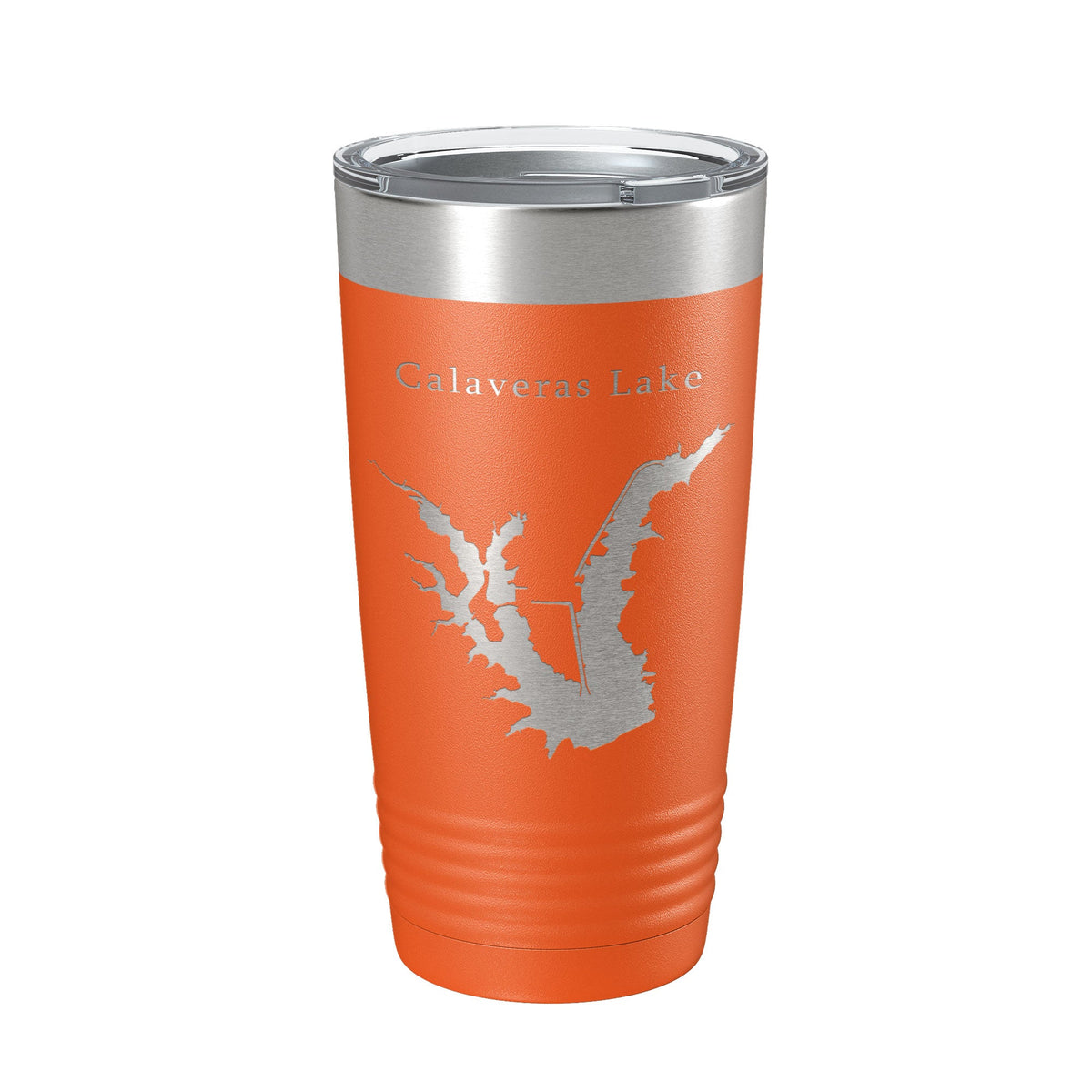 Calaveras Lake Map Tumbler Travel Mug Insulated Laser Engraved Coffee Cup Texas 20 oz