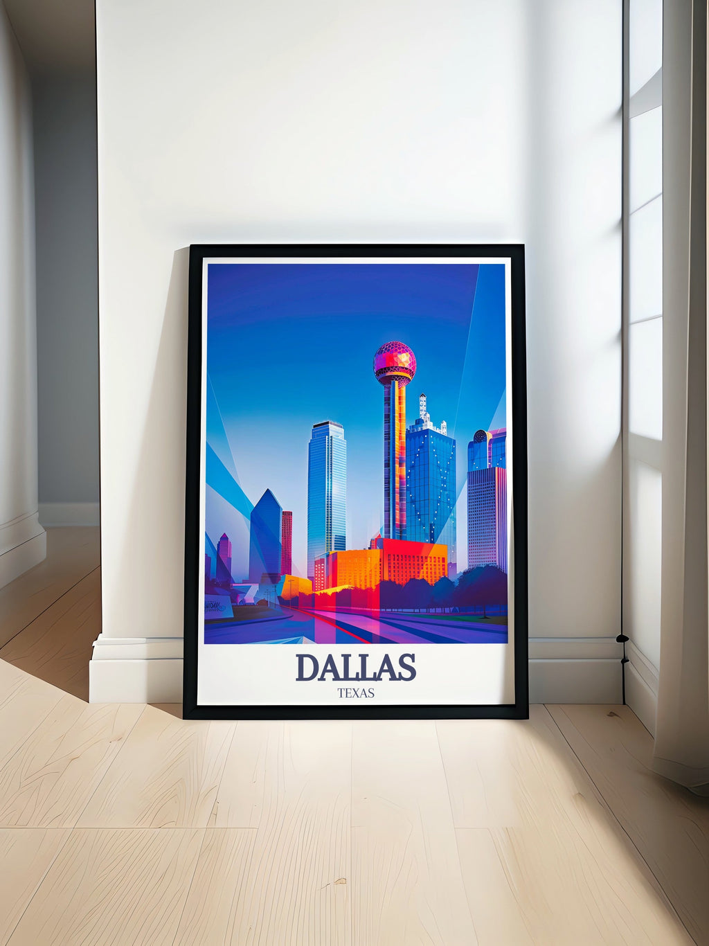 Dallas Poster Print - Sixth Floor Museum Art - Reunion Tower Wall Art - Dallas Art Print - Dallas Travel Print - Texas Artwork