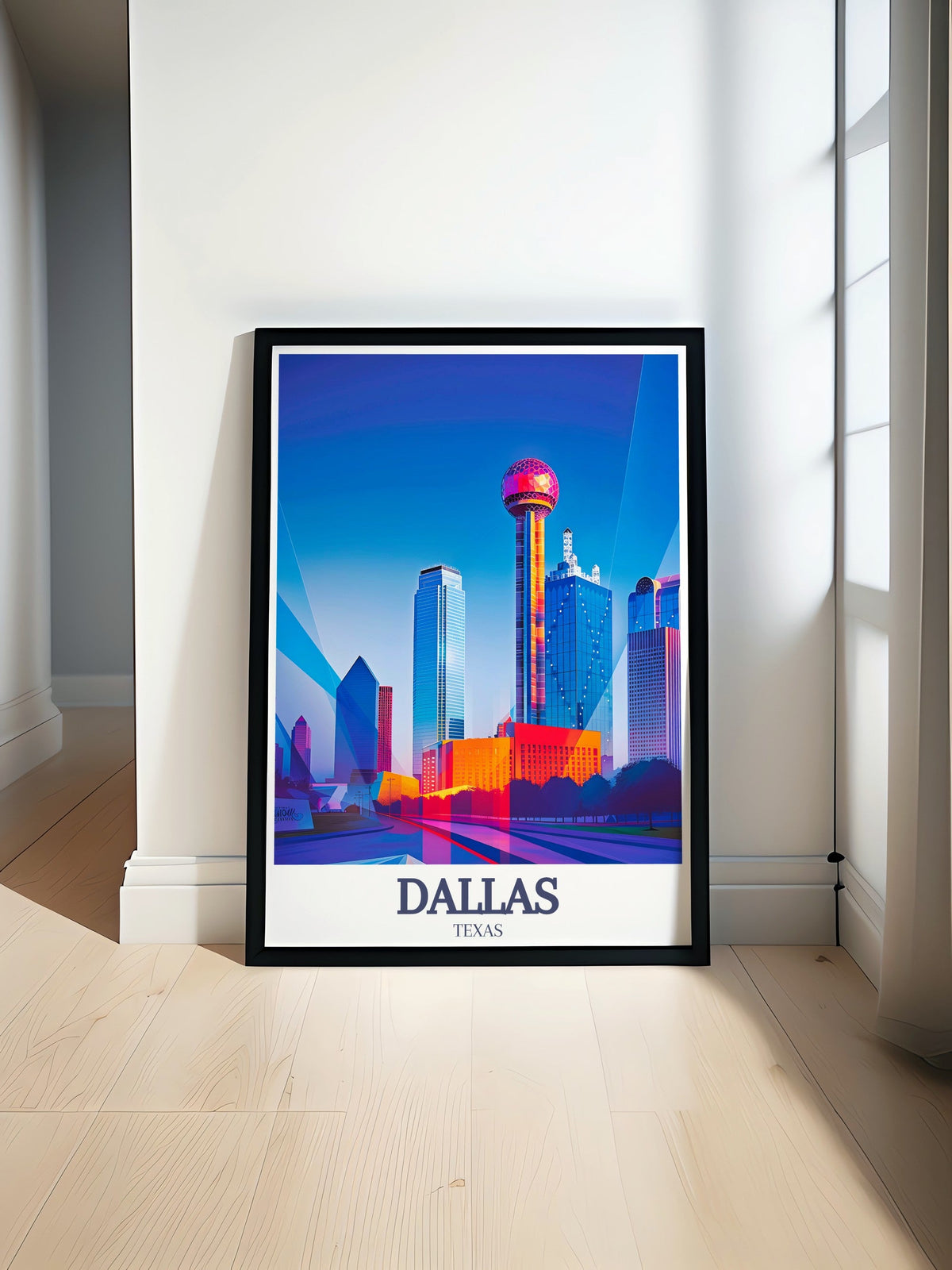 Dallas Poster Print - Sixth Floor Museum Art - Reunion Tower Wall Art - Dallas Art Print - Dallas Travel Print - Texas Artwork