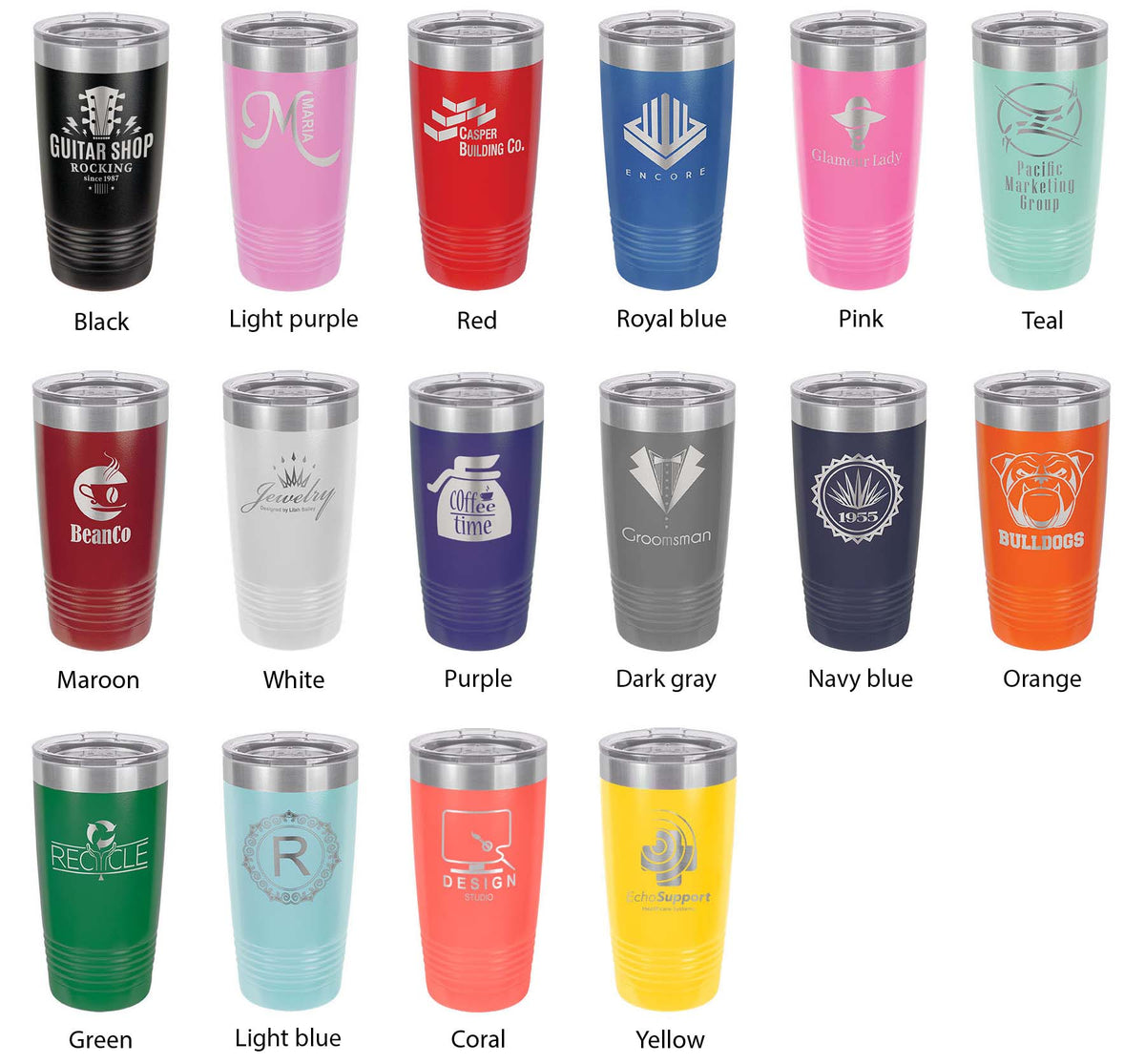Lake Whitney Map Tumbler Travel Mug Insulated Laser Engraved Coffee Cup Texas 20 oz