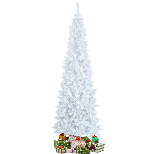 NNECW 2.1M Pre-Lit White Christmas Tree with 8 Lighting Modes