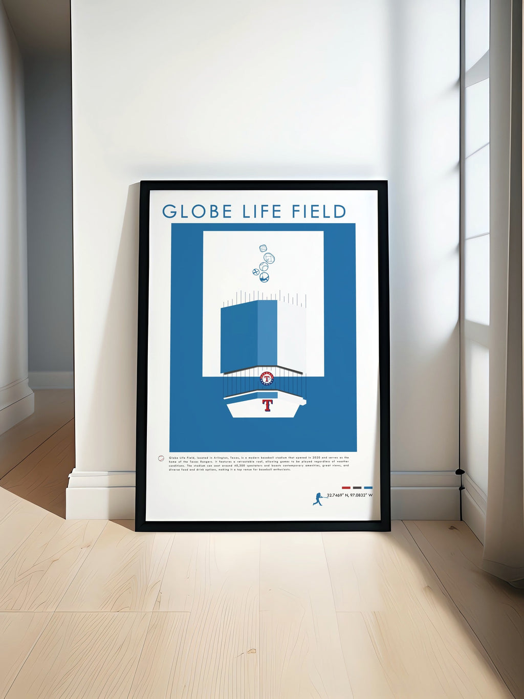 Globe Life Field  Poster Print - Texas Rangers Wall Art - Globe Life Field  Wall Art