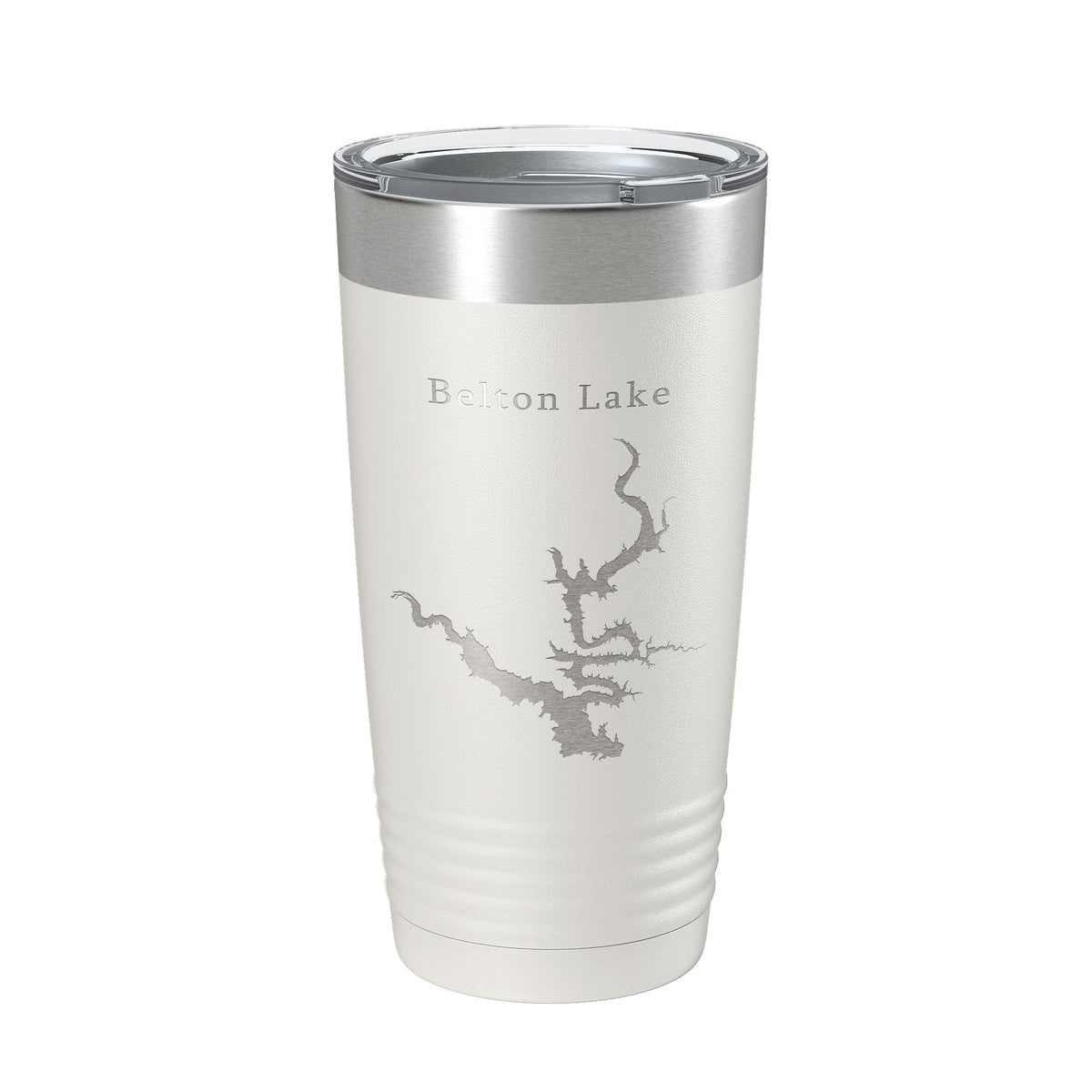 Belton Lake Map Tumbler Travel Mug Insulated Laser Engraved Coffee Cup Texas 20 oz