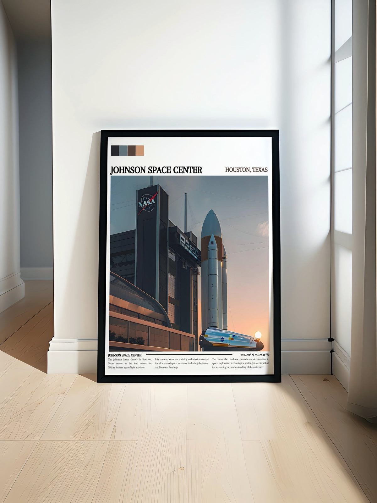 Johnson Space Center  Artwork - Houston  Framed Prints - Texas  Home DÃ©cor