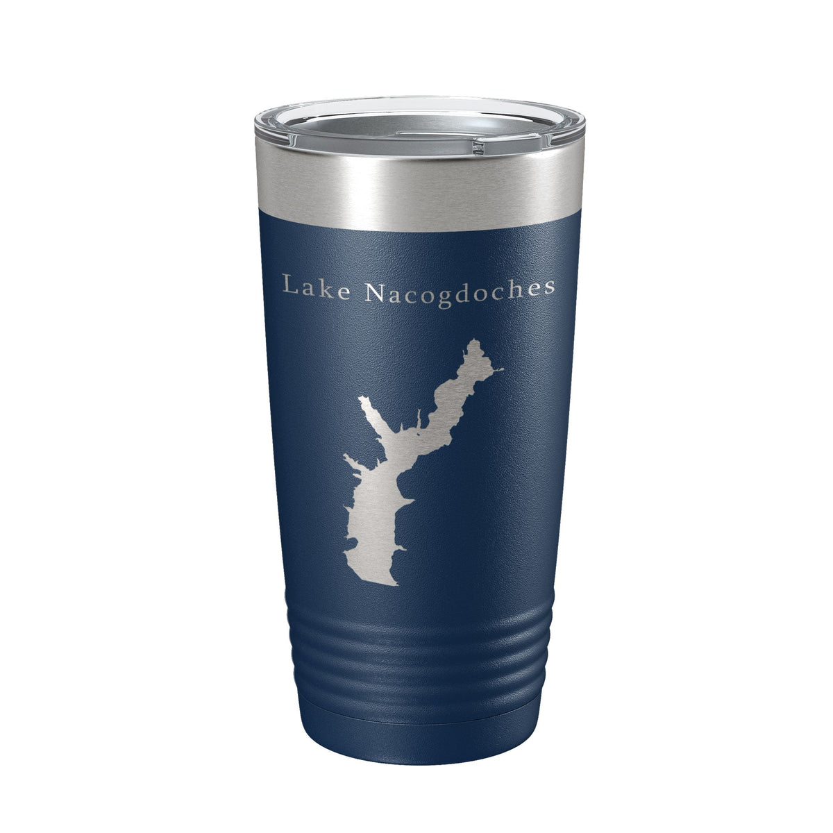 Lake Nacogdoches Map Tumbler Travel Mug Insulated Laser Engraved Coffee Cup Texas 20 oz