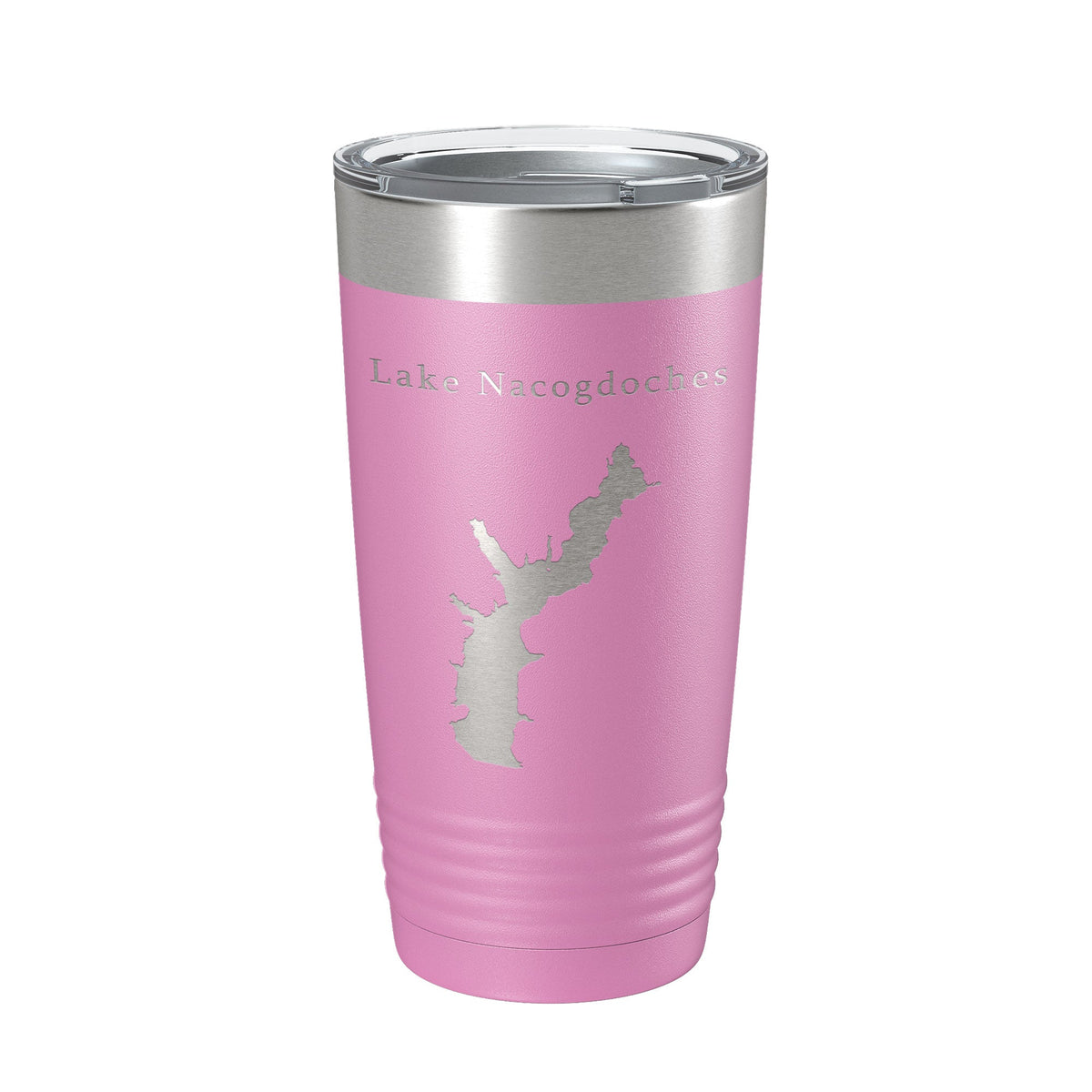 Lake Nacogdoches Map Tumbler Travel Mug Insulated Laser Engraved Coffee Cup Texas 20 oz