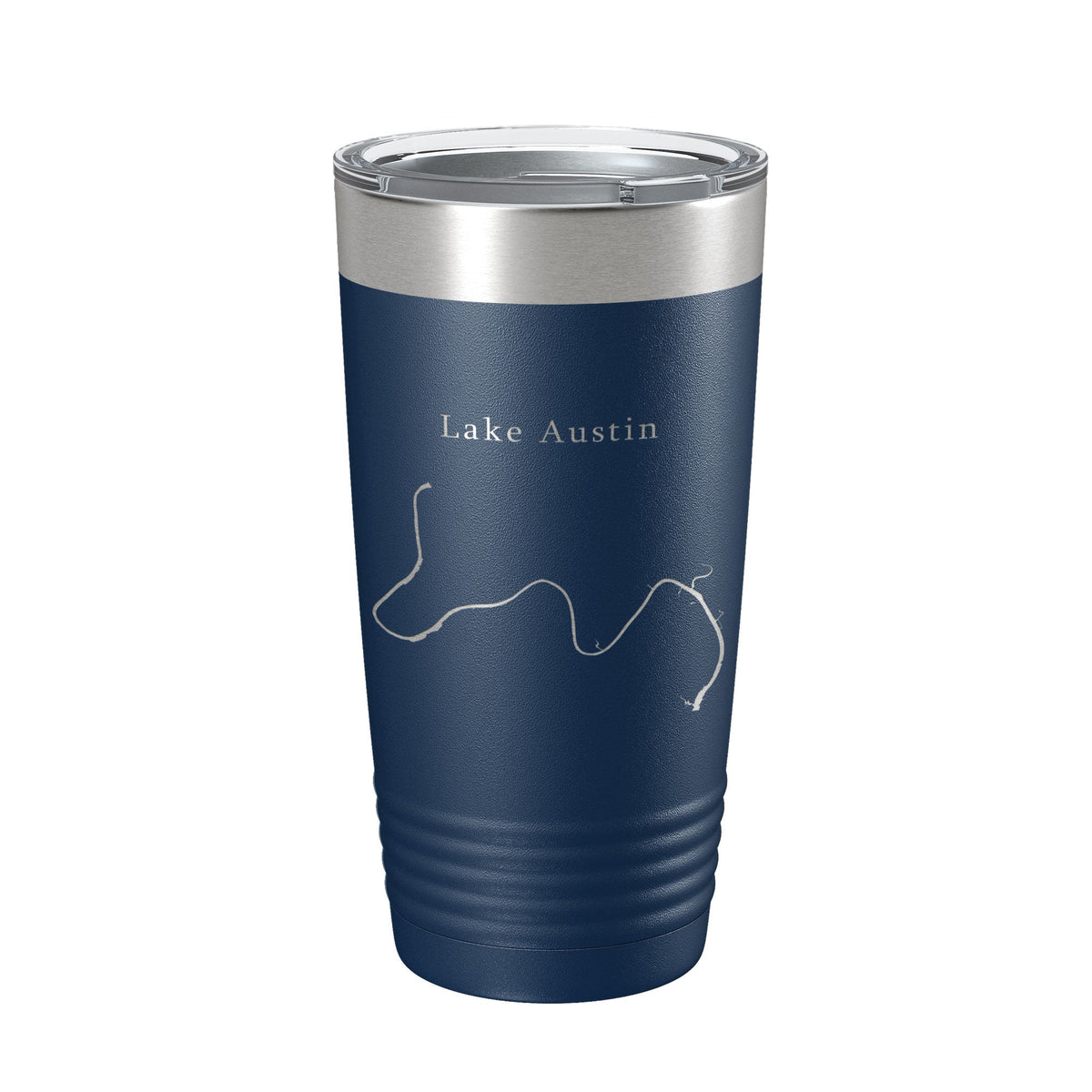 Lake Austin Map Tumbler Travel Mug Insulated Laser Engraved Coffee Cup Texas 20 oz