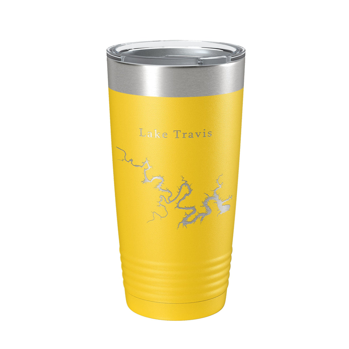 Lake Travis Map Tumbler Travel Mug Insulated Laser Engraved Coffee Cup Texas 20 oz