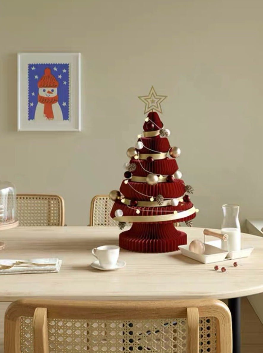 Honeycomb Foldable Accordion Christmas Tree - Christmas Decor for Neutral Nordic Home