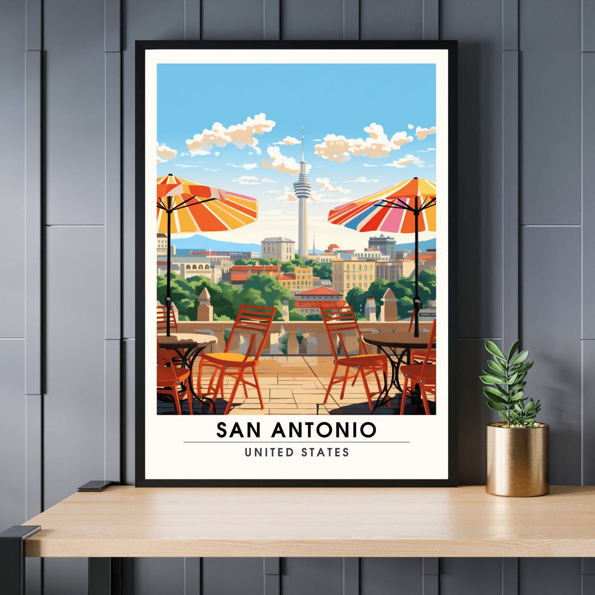 Impression San Antonio | Impression de voyage San Antonio  | Poster Texas