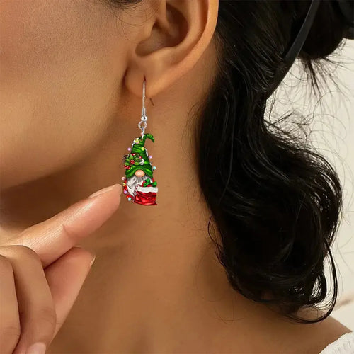 Christmas Gnome Earrings - Xmas Sack