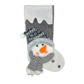 Snowman Christmas Stocking - Gray & White